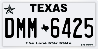 TX license plate DMM6425