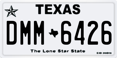 TX license plate DMM6426