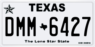 TX license plate DMM6427