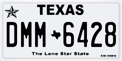 TX license plate DMM6428