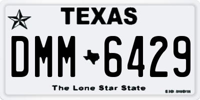 TX license plate DMM6429