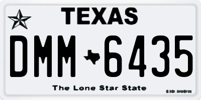 TX license plate DMM6435