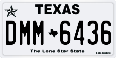 TX license plate DMM6436