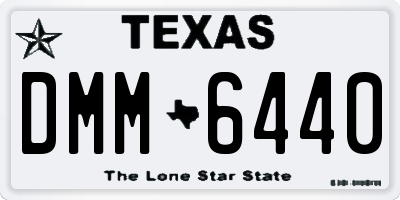 TX license plate DMM6440