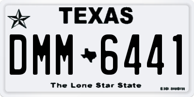 TX license plate DMM6441