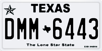TX license plate DMM6443