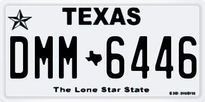 TX license plate DMM6446