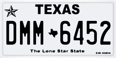 TX license plate DMM6452