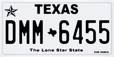 TX license plate DMM6455