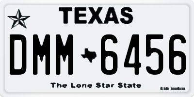 TX license plate DMM6456