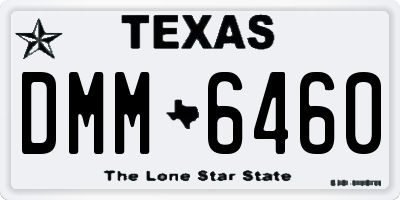 TX license plate DMM6460