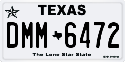 TX license plate DMM6472