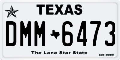 TX license plate DMM6473
