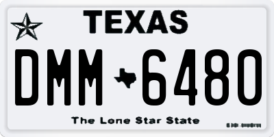 TX license plate DMM6480