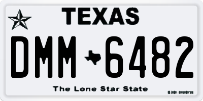 TX license plate DMM6482