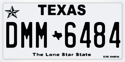 TX license plate DMM6484
