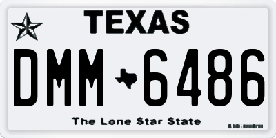 TX license plate DMM6486