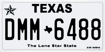 TX license plate DMM6488