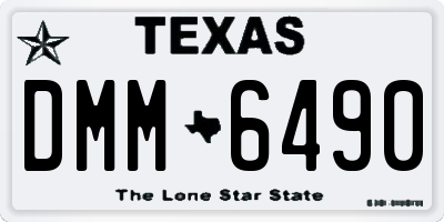 TX license plate DMM6490