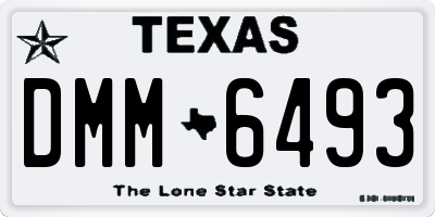 TX license plate DMM6493
