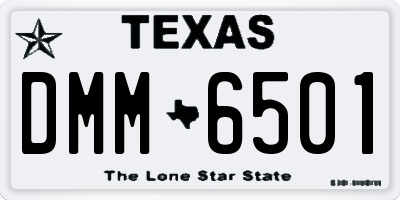 TX license plate DMM6501