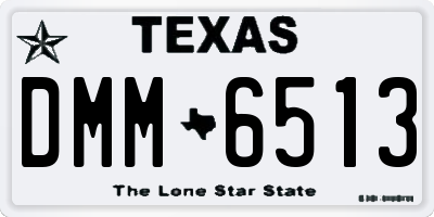 TX license plate DMM6513