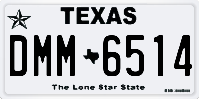 TX license plate DMM6514
