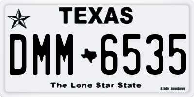 TX license plate DMM6535