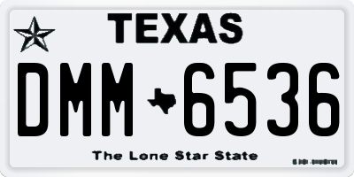 TX license plate DMM6536