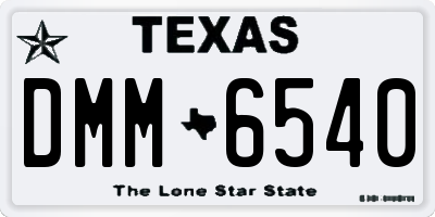 TX license plate DMM6540