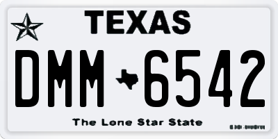 TX license plate DMM6542