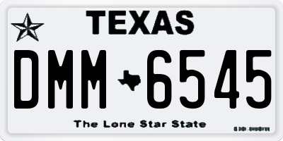 TX license plate DMM6545
