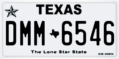 TX license plate DMM6546