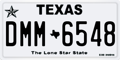 TX license plate DMM6548