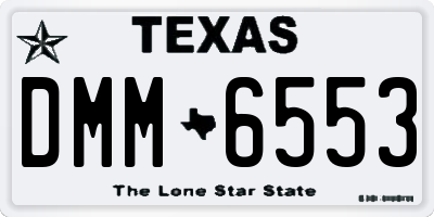 TX license plate DMM6553