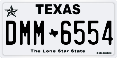 TX license plate DMM6554