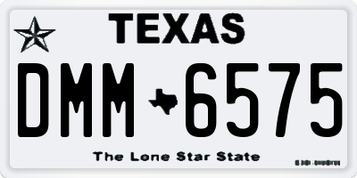 TX license plate DMM6575