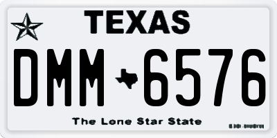 TX license plate DMM6576