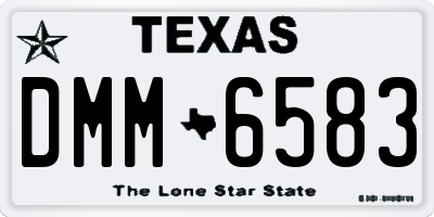 TX license plate DMM6583