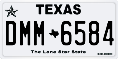 TX license plate DMM6584