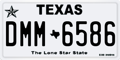 TX license plate DMM6586