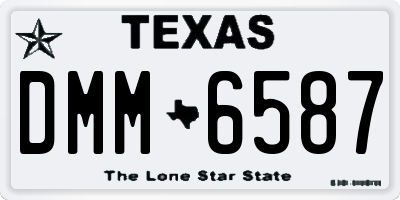 TX license plate DMM6587