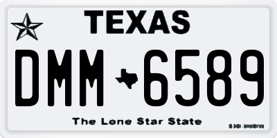 TX license plate DMM6589