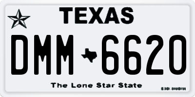 TX license plate DMM6620