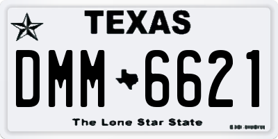 TX license plate DMM6621