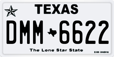 TX license plate DMM6622