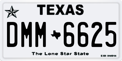 TX license plate DMM6625