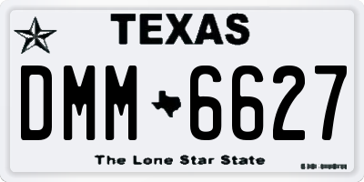 TX license plate DMM6627