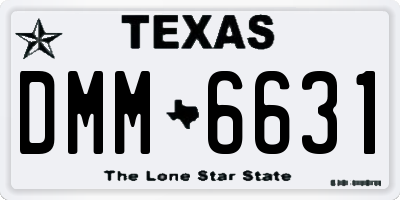 TX license plate DMM6631