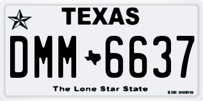 TX license plate DMM6637